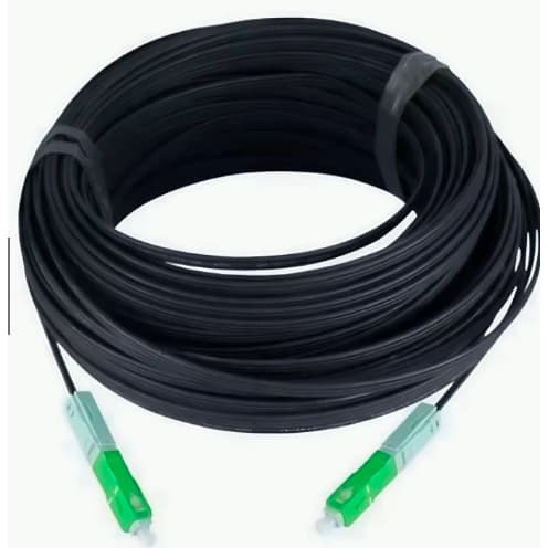 30 METROS Cabo Fibra Óptica Drop Bobina 1fo pronto pra uso COM CONECTORES+ EMENDA