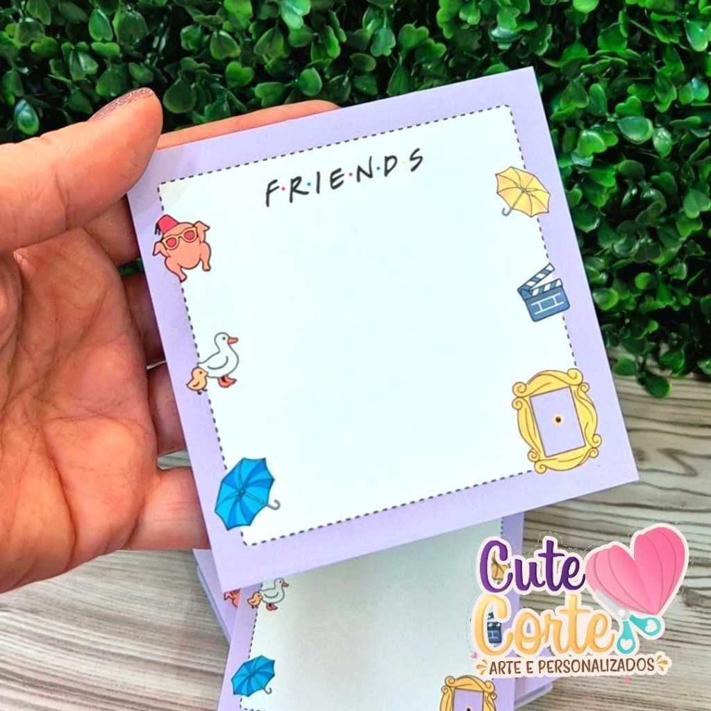 BLOCO DE ANOTAÇÕES FRIENDS - BLOQUINHO DESTACÁVEL - 50 FOLHAS DE 120GR - PAPELARIA FOFA