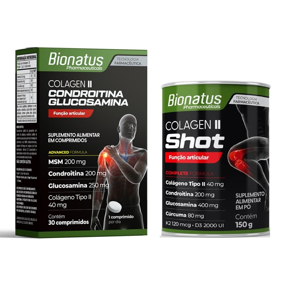Bionatus Colagen II Shot Sabor Laranja 150g Laranja | Condroitina/Glucosamina Comprimidos