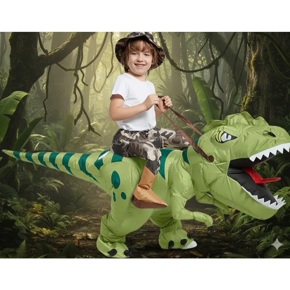 Fantasia Dinossauro Inflável Infantil Diversão Garantida