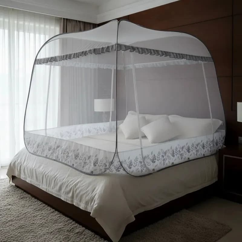 Rede Mosquiteira Cama Casal Queen 200cm x 150cm Tela Favo de Mel Protetora Contra Pernilongo Mosquito Rede Anti-Insetos