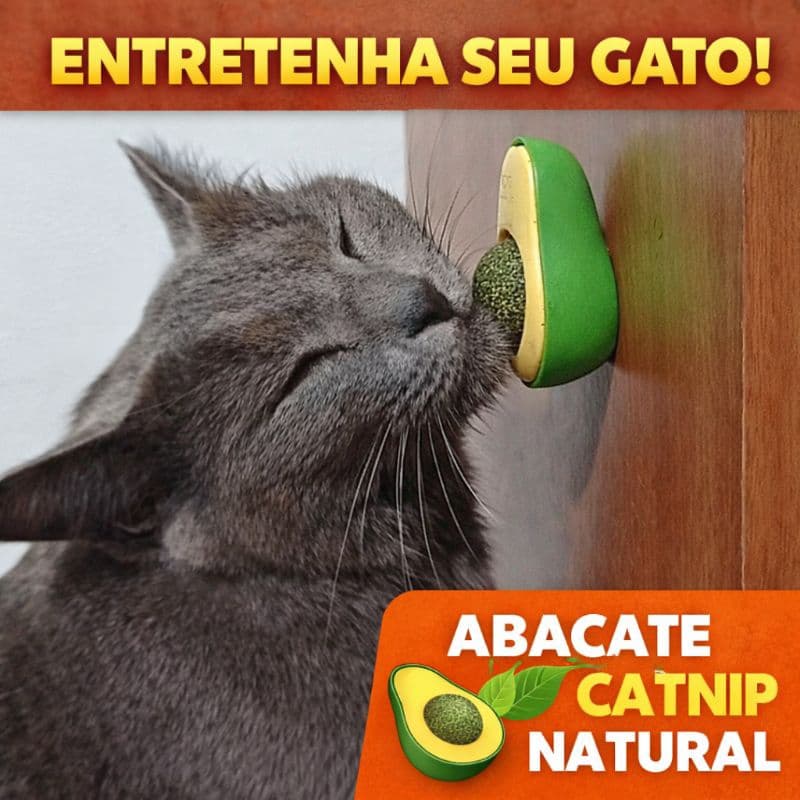 Abacate Catnip para Gatos | Brinquedo Interativo Relaxante com Erva-do-Gato