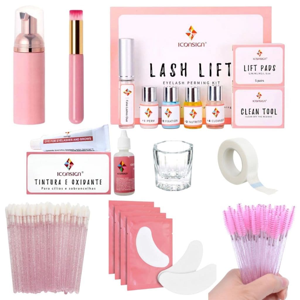 Kit Completo Lash Lifting Iconsign Permante Cílios Tintura e Oxidantante