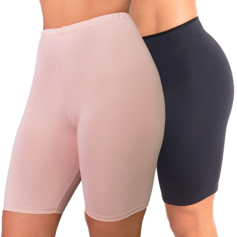 KIT 2 Bermudas Anágua Liso Para Vestir Por Baixo Da Roupa Segunda Pele Feminino Evita Assaduras