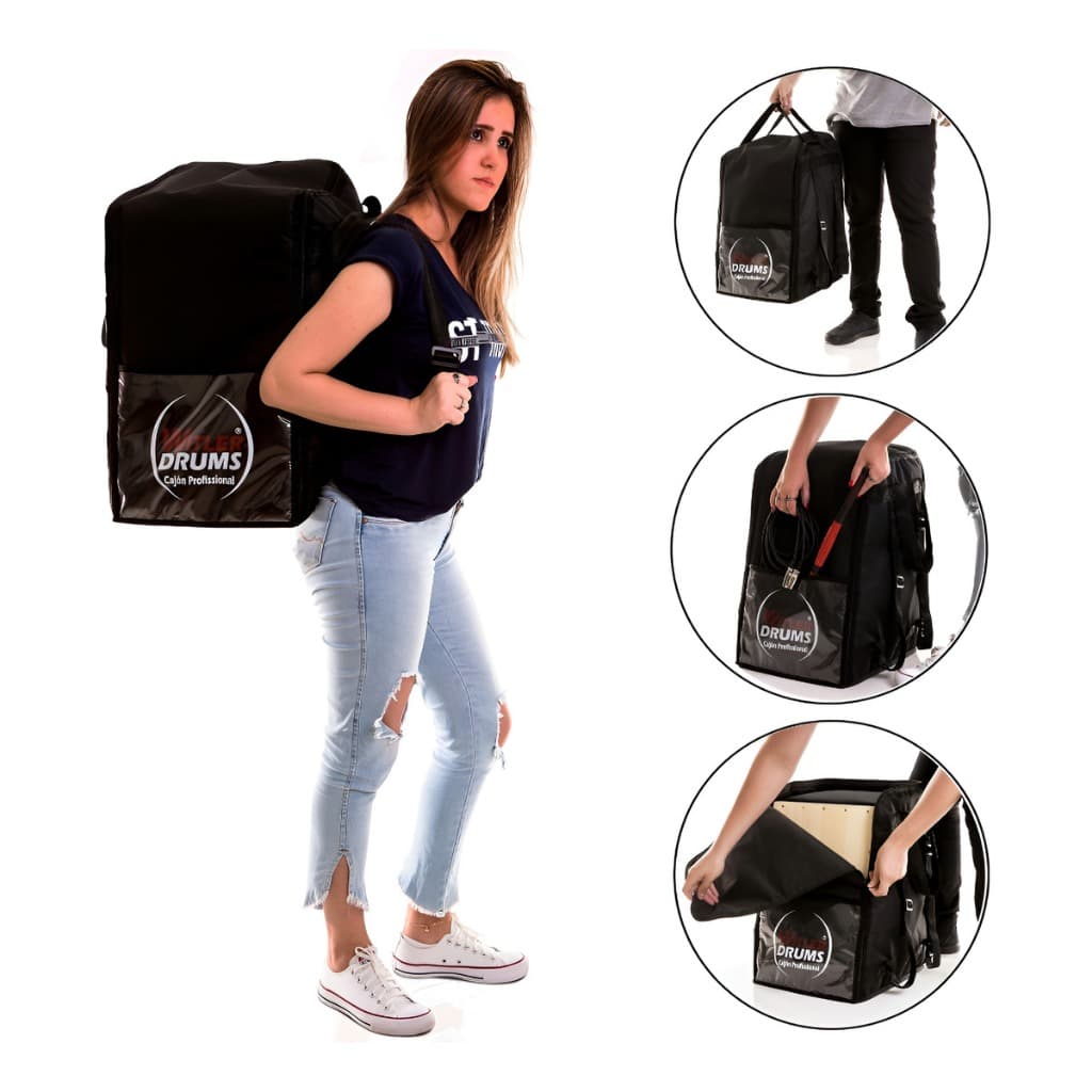 Capa Bag Case P/ Cajón Inclinado Alça Mochila | Witler Drums