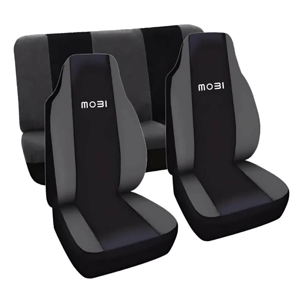 Capa De Banco Para Fiat Mobi Couro Automotivo - Proteção Impermaével - Cinza,Preto,Vermelho,Azul