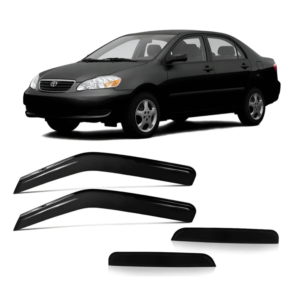 Calha de Chuva Defletor Toyota Corolla Sedan 2003 a 2007 4 Portas