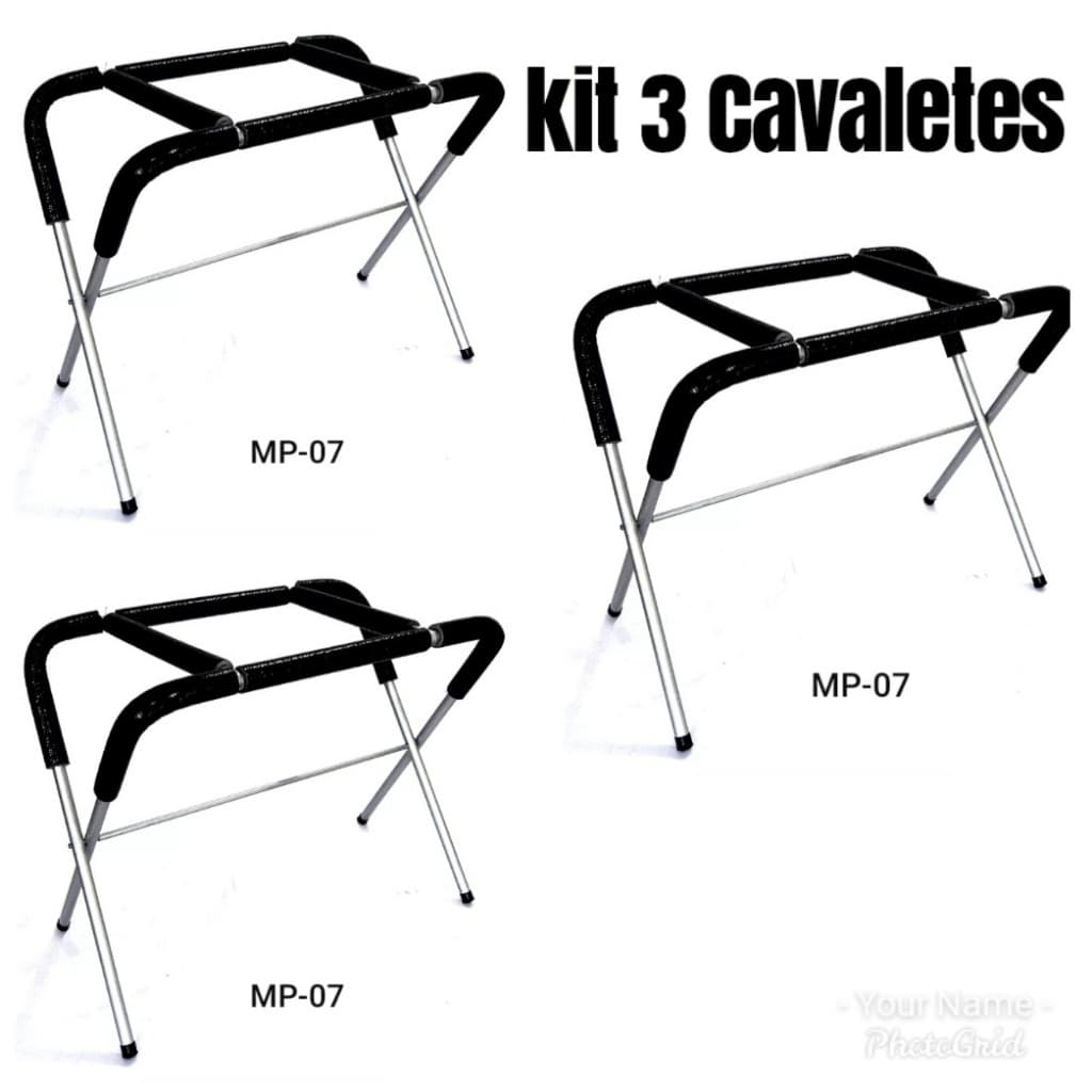 KIT 3 Cavalete Mesa Preparação Pintura Funilaria