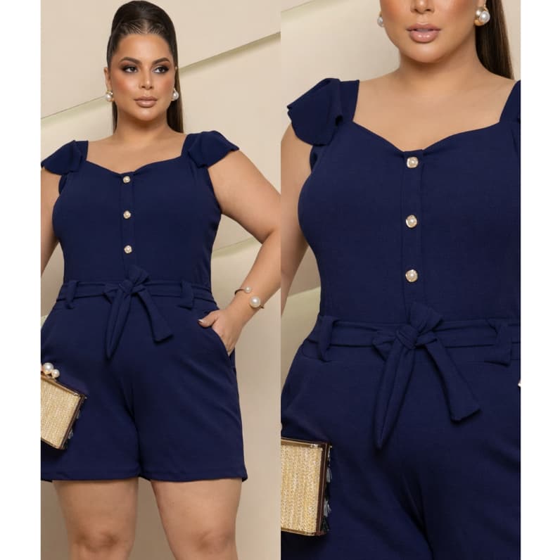 Vestido Macaquinho Plus Size