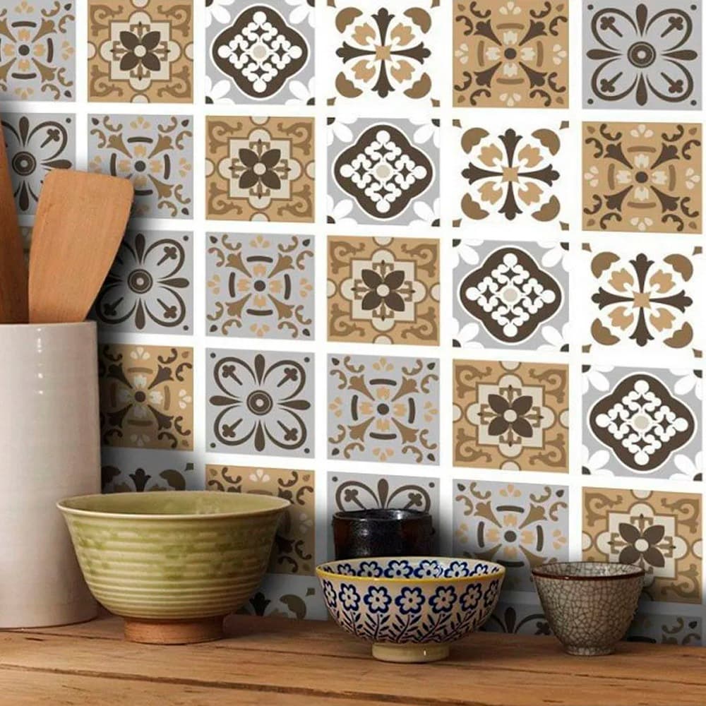 Papel de Parede Azulejo para Cozinha Barcelona Rolos de 0,58x3,00m Premium - fundo bloqueador