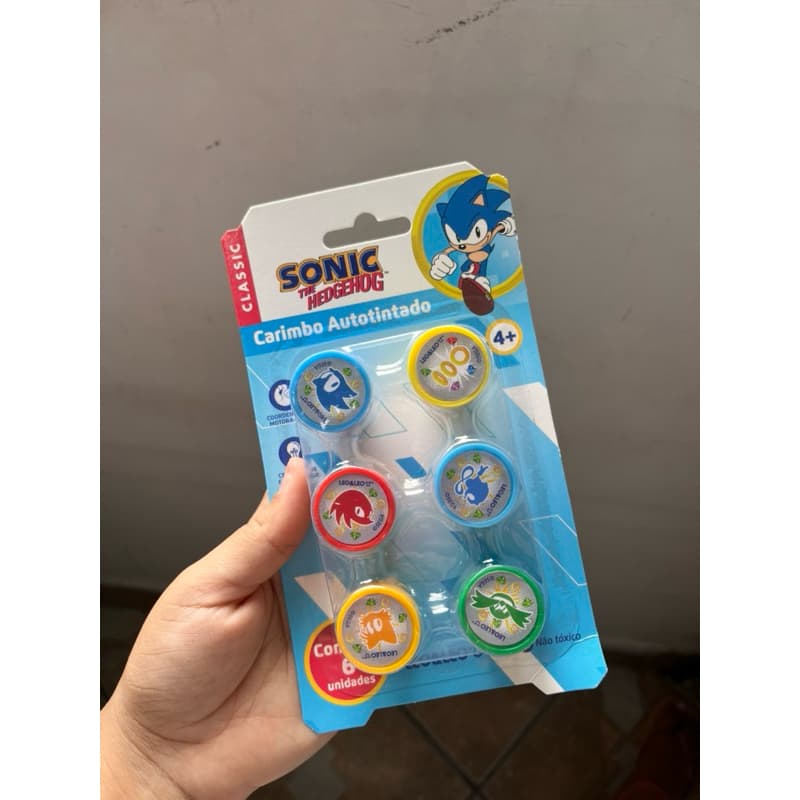 🦔⚡ Kit Carimbo Sonic – 6 Unidades