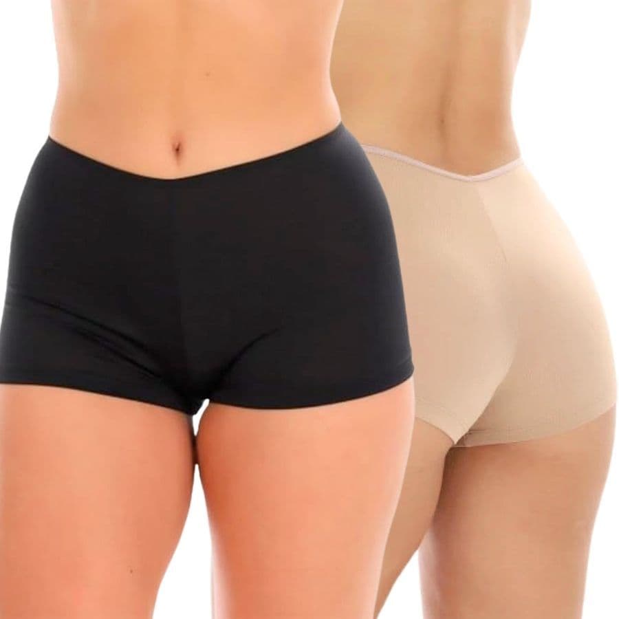 KIT 2 Short Shortinho Curto Íntimo Anágua Liso Para Vestir Por Baixo De Vestido Roupa Segunda Pele