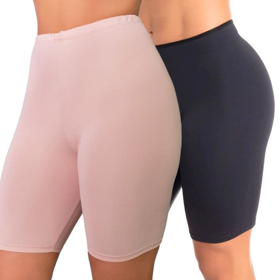 KIT 2 Bermudas Anágua Liso Para Vestir Por Baixo Da Roupa Segunda Pele Feminino Evita Assaduras