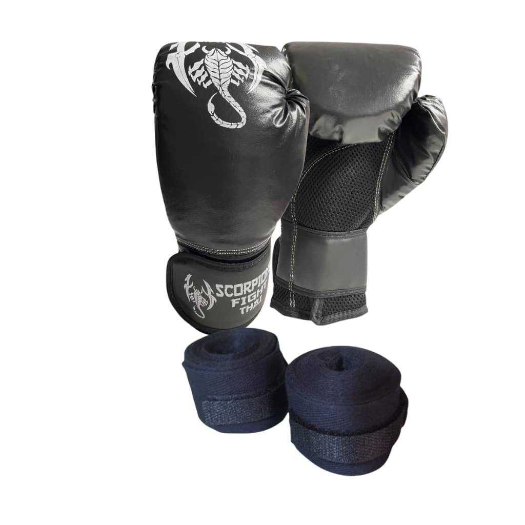 Kit Muay Thai Boxe  Luva Bandagem