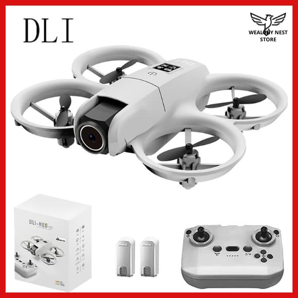 Mini Drone WIFI FPV Hover Câmera 4K Luzes Coloridas Avião Dobrável 180° Quadcopter RC Com Controle