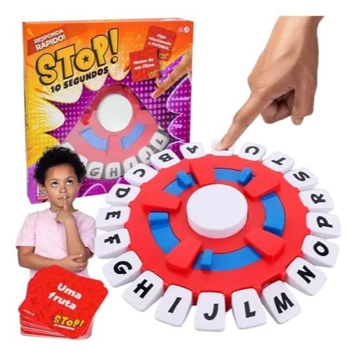 Jogo de Tabuleiro Stop 10 Segundos com Cronômetro Integrado