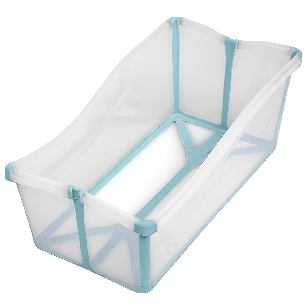 Banheira Buba Dobrável Azul Para Bebê Ideal para Viagem e Pequenos Espaços