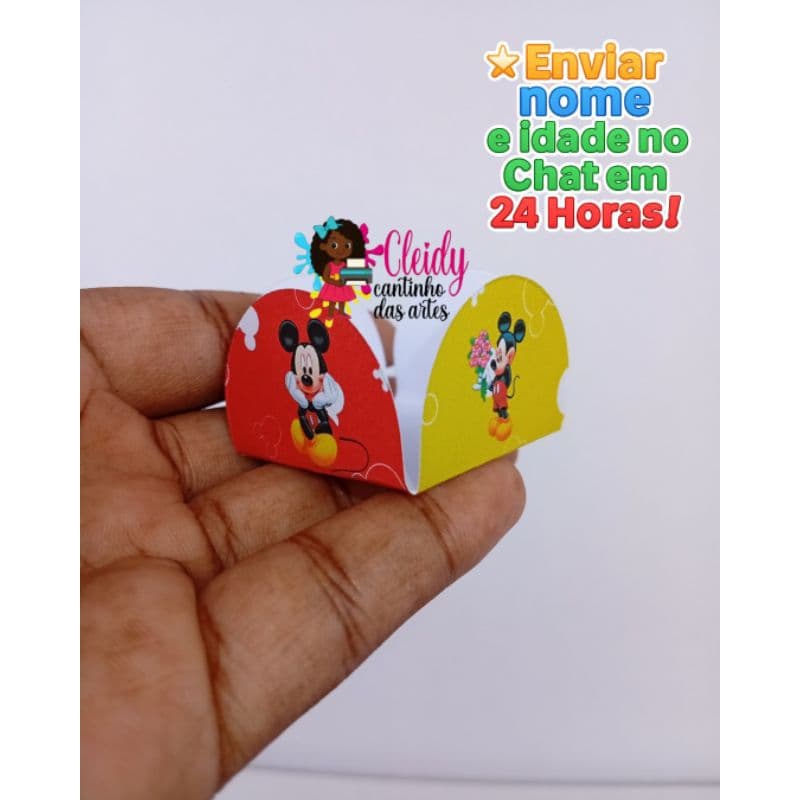 Forminha para Doces Mickey/Forma de Brigadeiro Mickey Vermelho