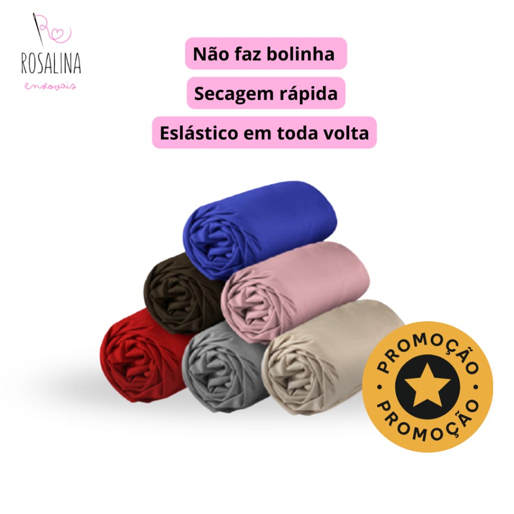 Jogo de Lençol Avulso Microfibra Antialérgico Liso - Várias Cores Não Amassa toque macio