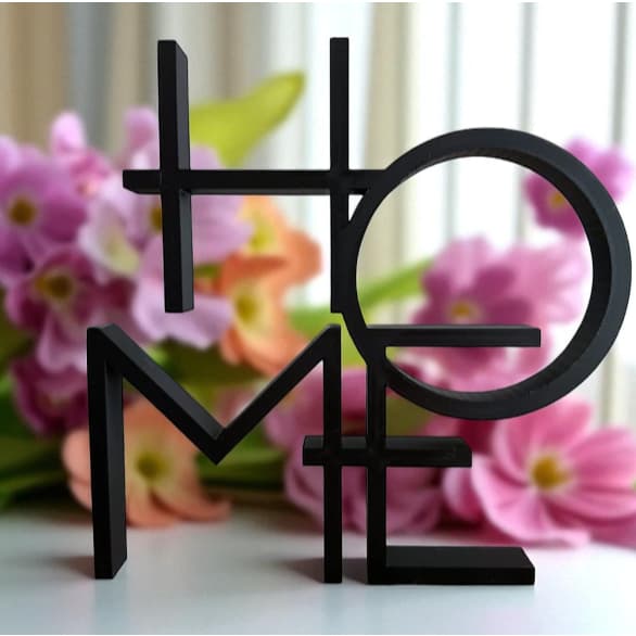 Escultura decorativa HOME enfeite modermo para sala escritório home-office