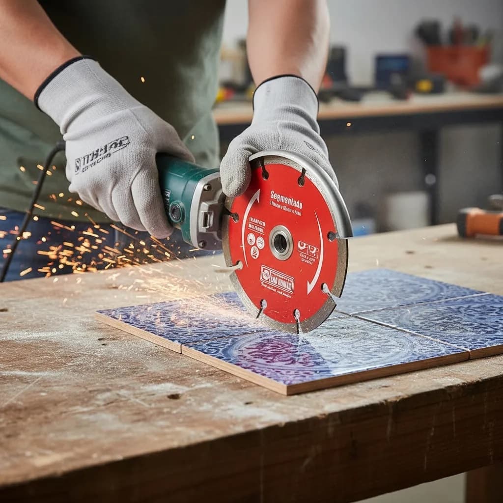 Disco de Corte Diamantado Segmentado 110mm x 20mm x 7mm Porcelanatos,Cerâmicos, telhas, corte a seco ou úmido São Romão