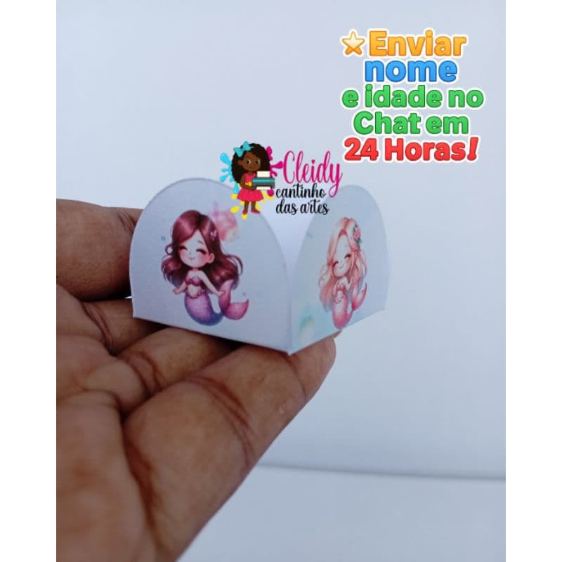 Forminha para Doces Sereia/Forminha de Brigadeiro Fundo do Mar Menina Sereia