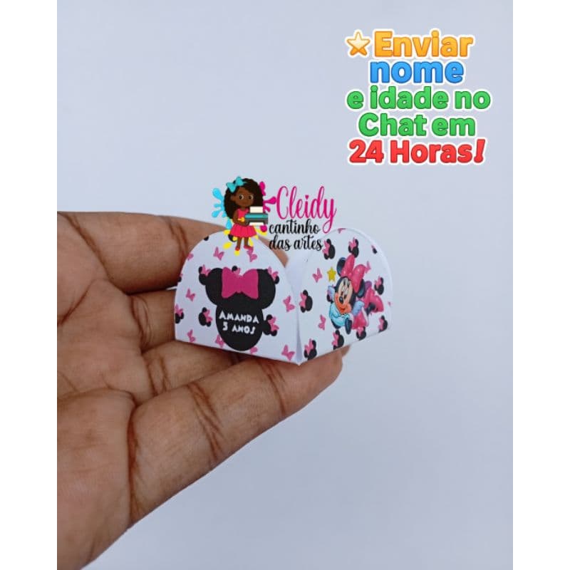 Forminha para Doces Minnie Rosa/Forminha de Brigadeiro Minnie