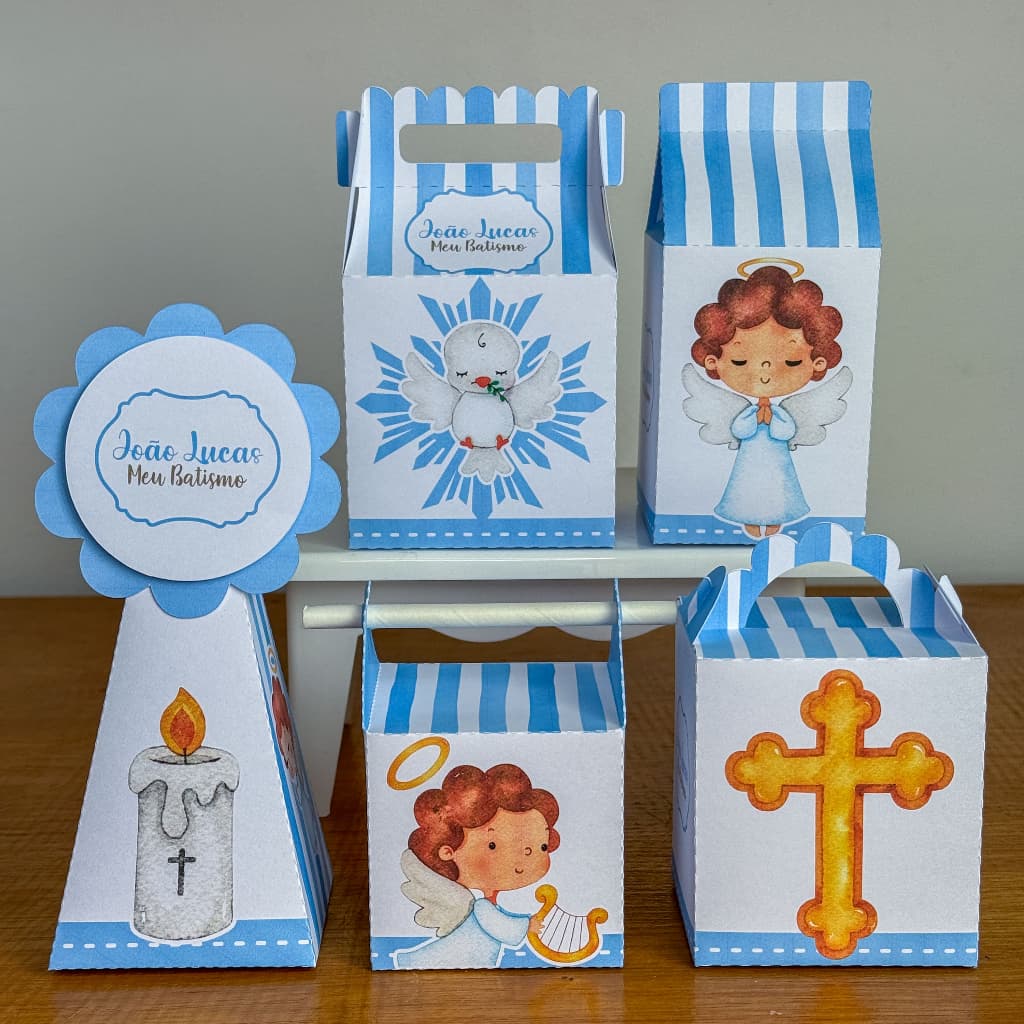 PEGUE E MONTE BATIZADO AZUL PERSONALIZADO