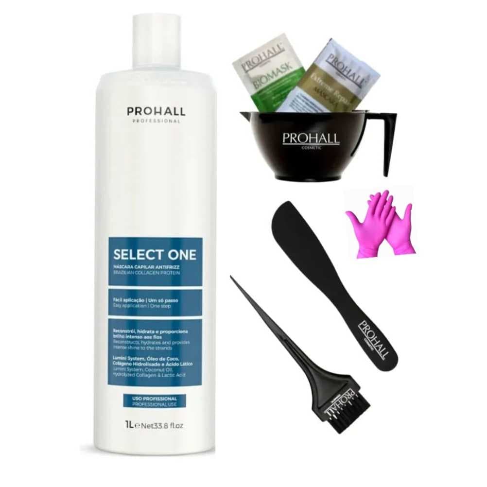 Escova Prohall Select One Profissional 1L + Kit Aplicação