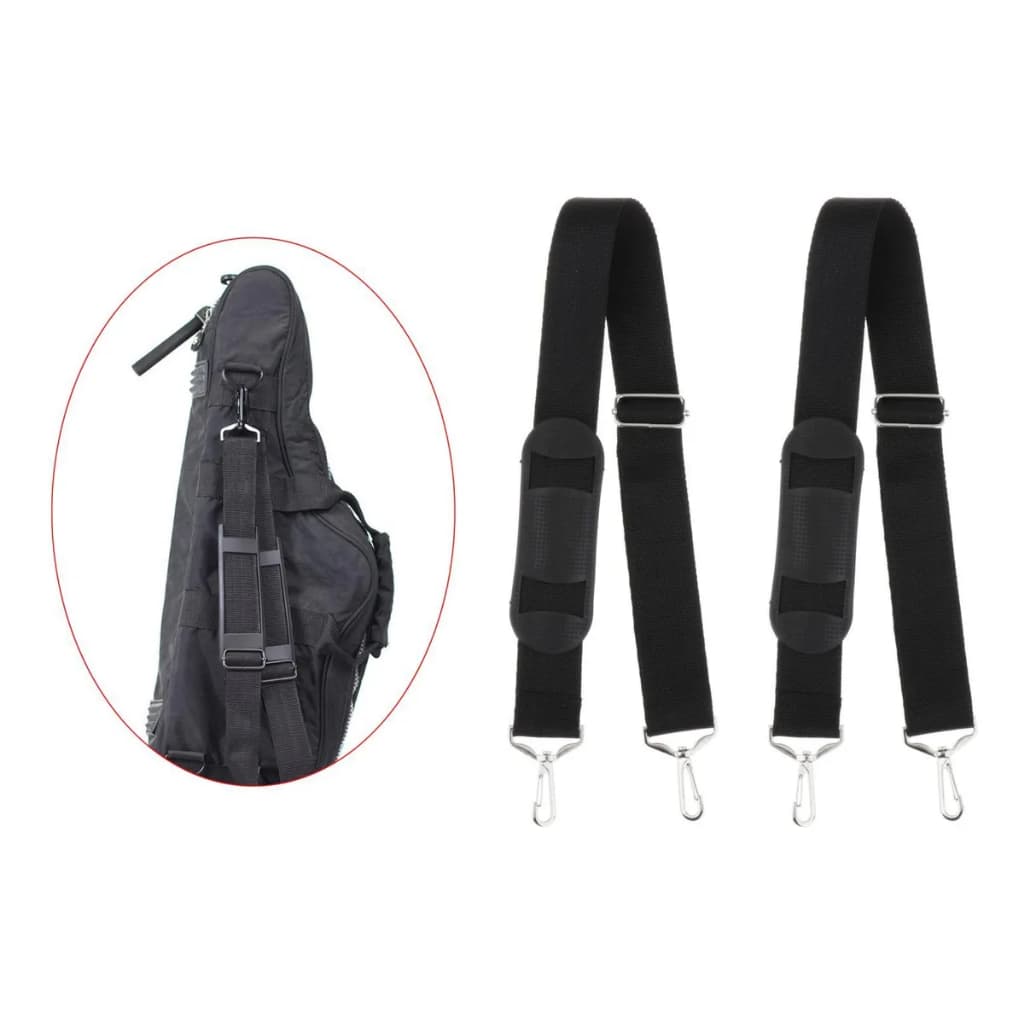 Alça Ombro Case Violino Violão Celo Musica Bolsa Sacola Tiracolo Gancho Metal S + Ombreira Borracha
