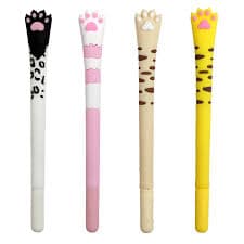 Caneta Ponta Fina com Patinha de Gato | Caneta Fina Fofa para Escrita, Estudos, Escola e Papelaria