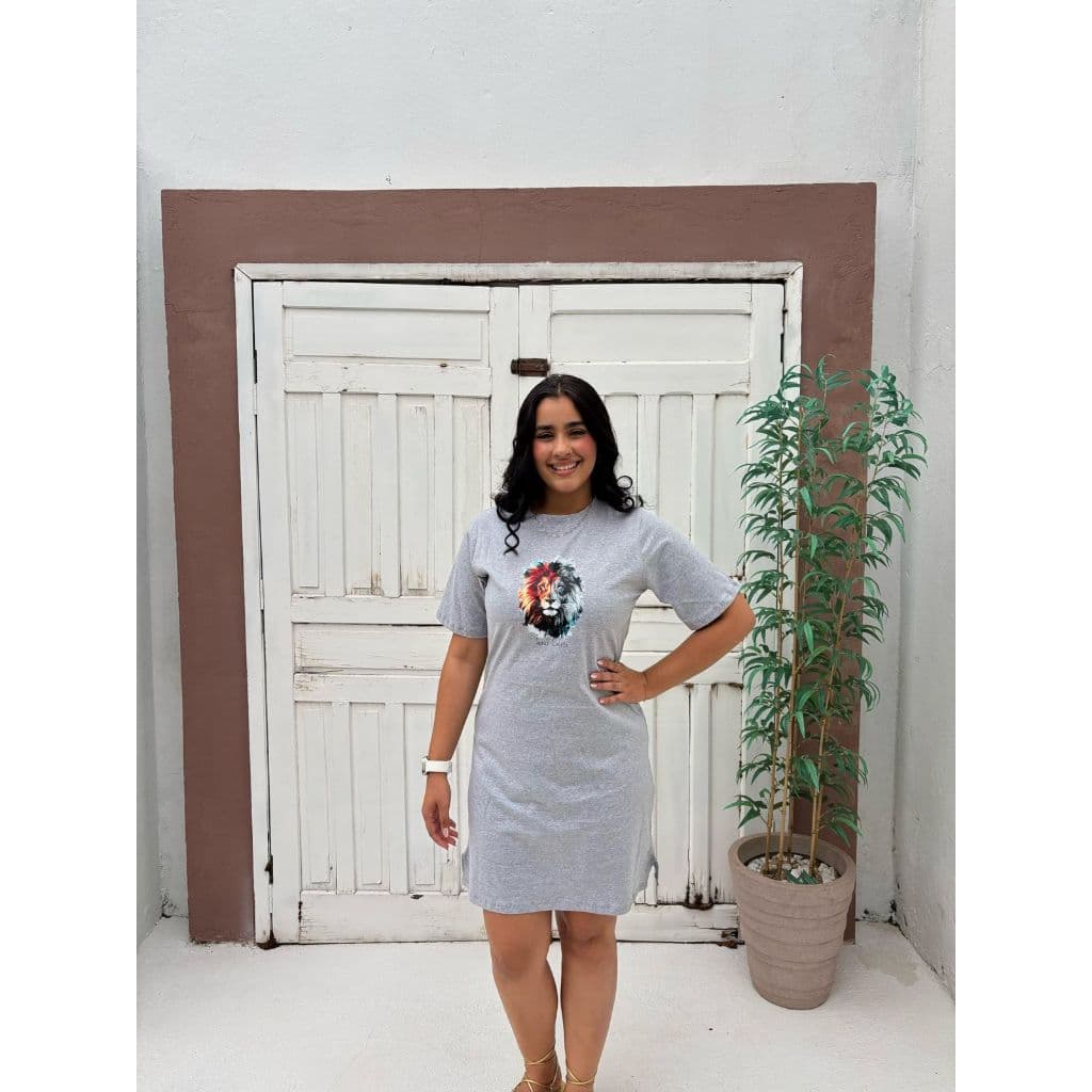 Vestido Midi Feminino em Algodão com Fenda Lateral Elegante