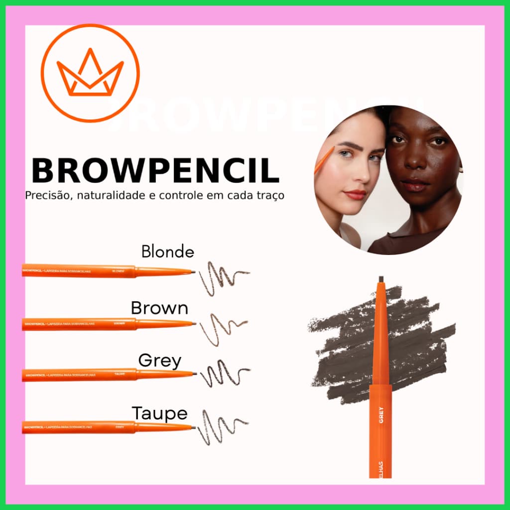 Lapiseira de Sobrancelha Brow Pencil Mari Maria | Ultrafina | Natural | 4 Cores