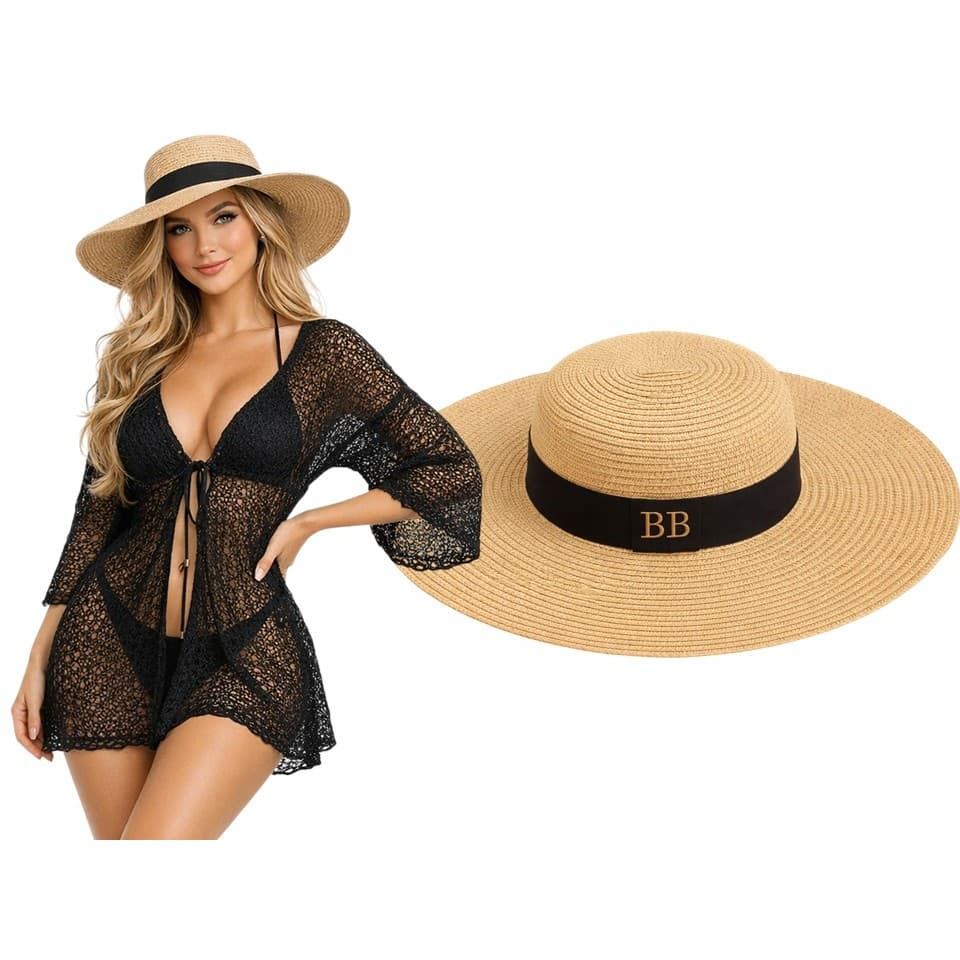 Chapéu PRAIA Paris ABA LARGA FLEXÍVEL  DOBRÁVEL 1 FAIXA PERSONALIZADA