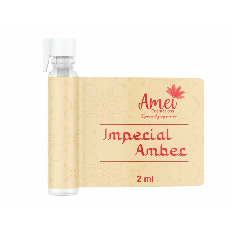 Imperial Amber Perfume Feminino Amei Cosméticos 2ml Alta Fixação Essência Importada Parfum