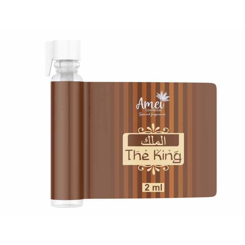 The King Perfume Masculino Amei Cosméticos 2ml Alta Fixação Essência Importada Parfum