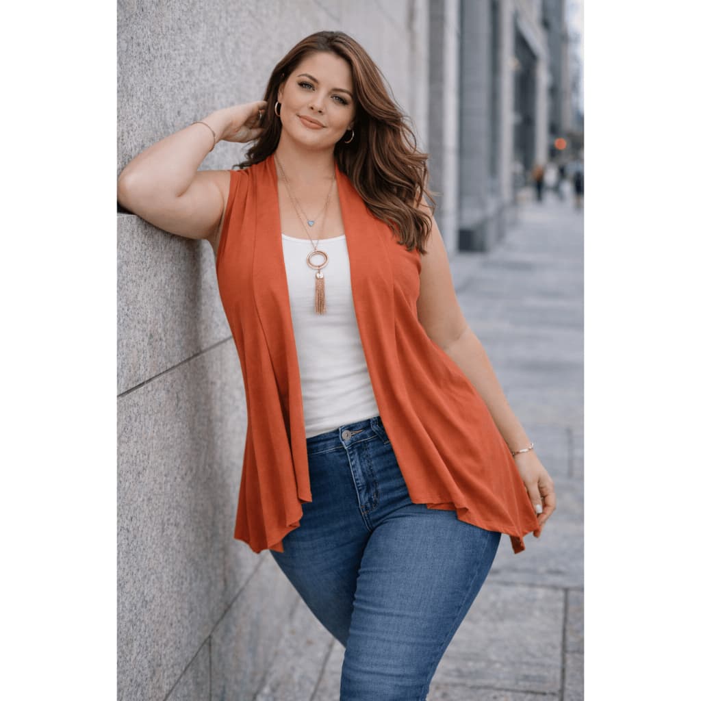 Colete Feminino Plus Size Moda Urbana Estilosa Leve Fluido Para Looks Modernos