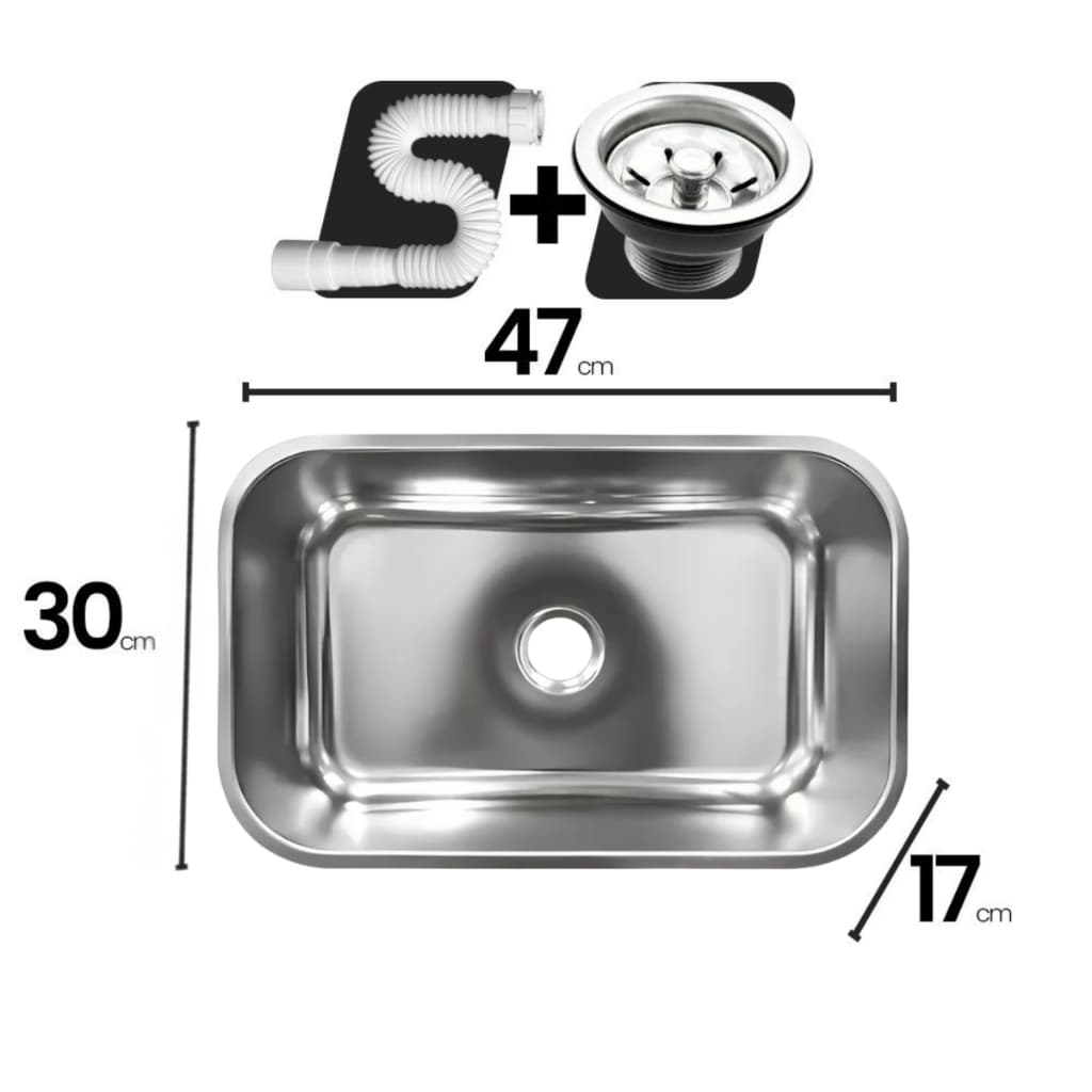Cuba Pia Numero 1 Cozinha Inox American Steel 47x30x17 Fosco