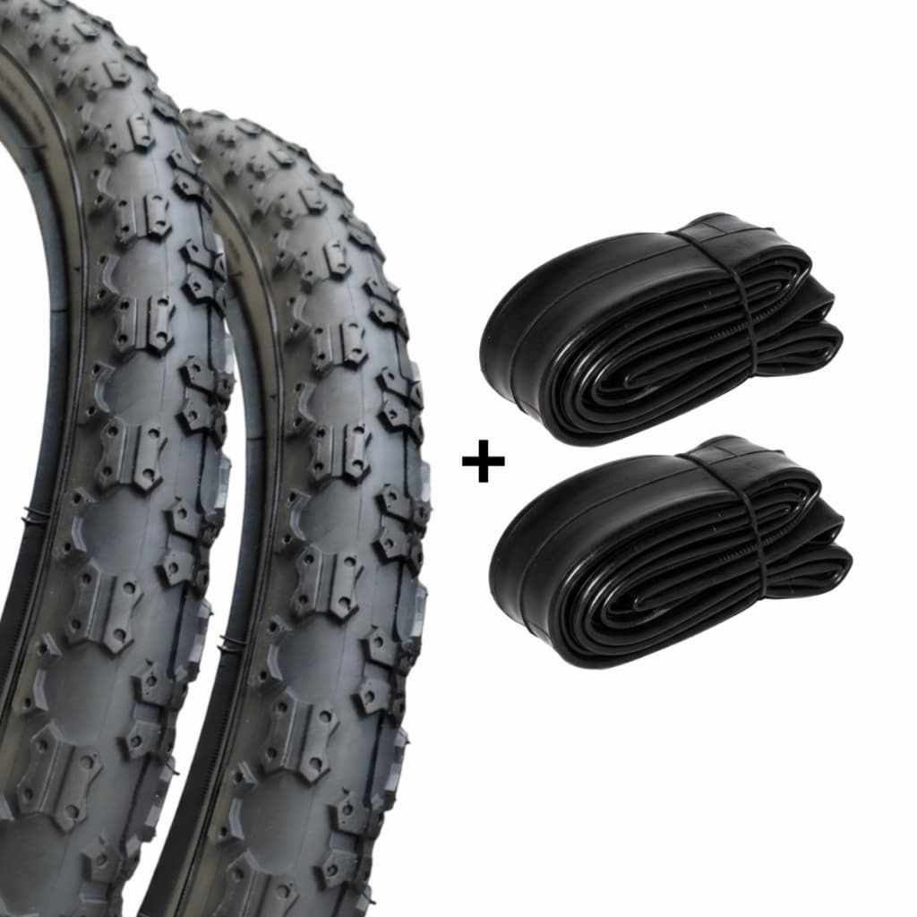Par Pneu Aro 20 x 1.75 Importado + 2 Câmaras de Ar - Kit Reforma