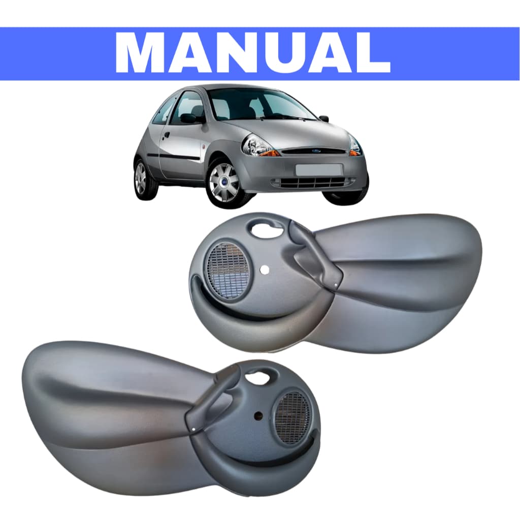 Par Forro Porta Ford Ka Diant. 97/07 Manual Com Apoio C/tela Cinza