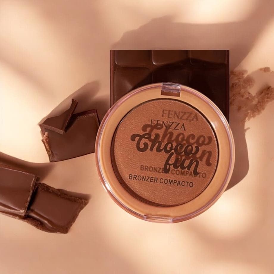 Bronzer Compacto Fenzza com Duas Cores para Definição e Bronzeado Natural