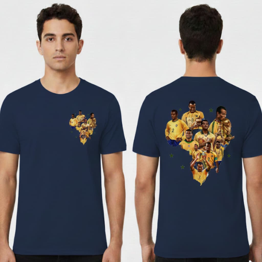 Camiseta Masculina Brasil Copa do Mundo Camisa Blusa Estilosa Futebol 2026
