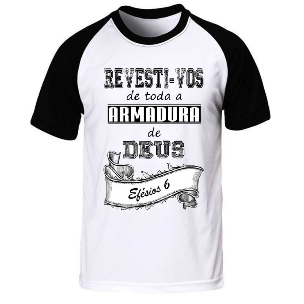 Camiseta biblico revesti de toda armadura de deus catolico evangelico camisa