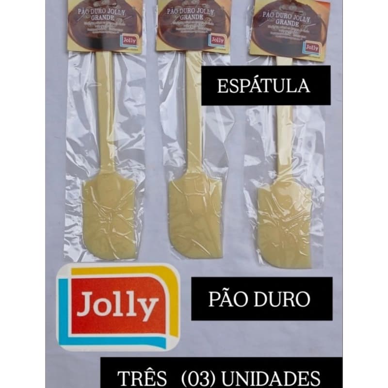 PÃO DURO ESPÁTULA JOLLY KIT TRÊS UNID. RASPAS E SOBRAS PARA DOCES BOLOS SALGADOS IDEAL PARA SUA COZINHA E RESTAURANTES !