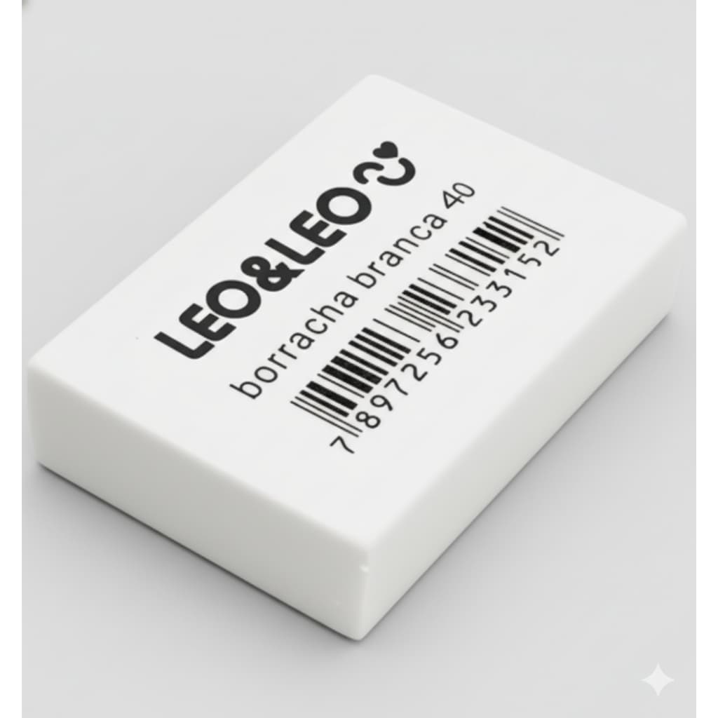 Kit Escolar Essencial com 10 Borrachas Brancas e 12 Lápis Pretos HB
