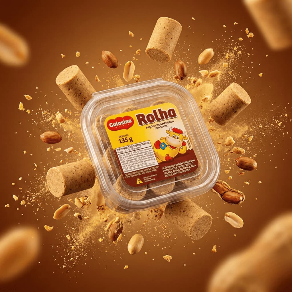 Paçoca Rolha Gulosina Caixa com 7 Und de 20g Doce Paçoquita Amendoim festa Atacado lembrancinhas