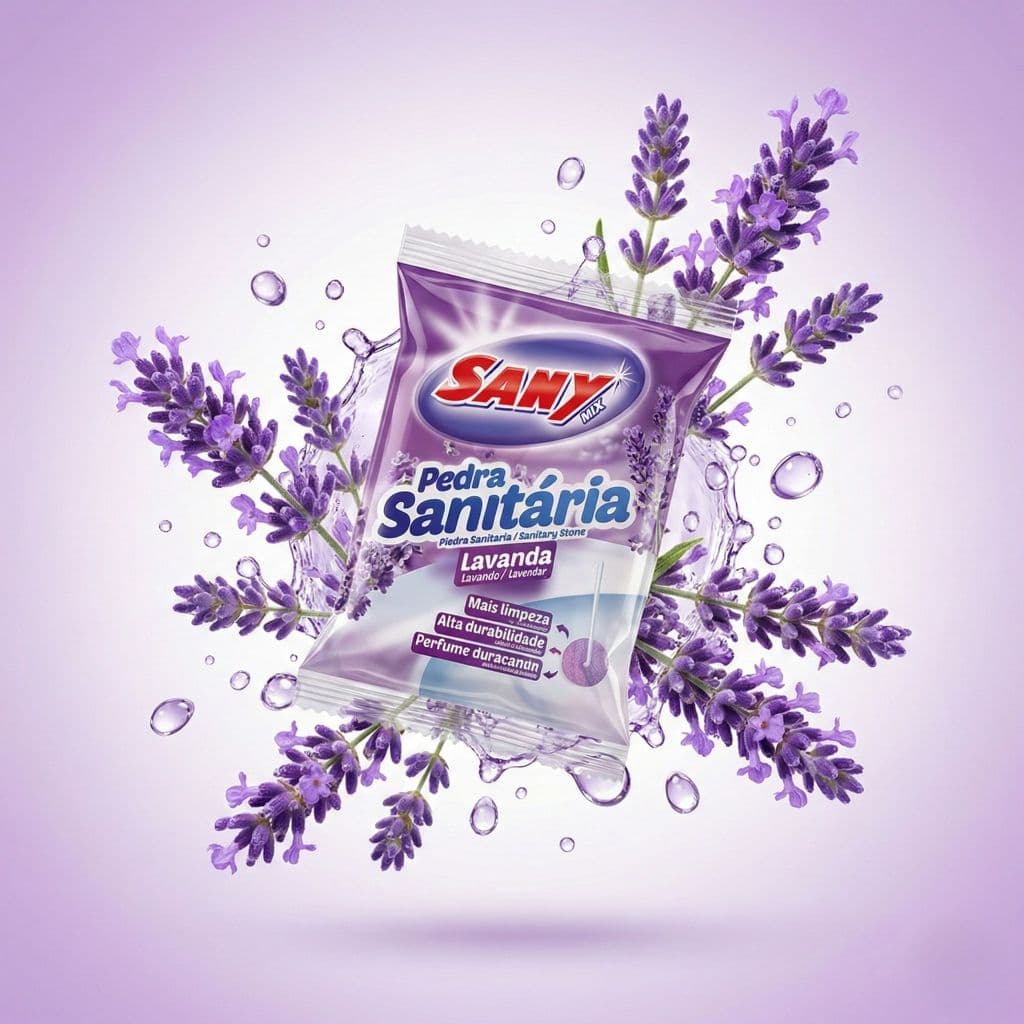 Pedra Sanitária Lavanda Perfume Duradouro Limpeza e Frescor