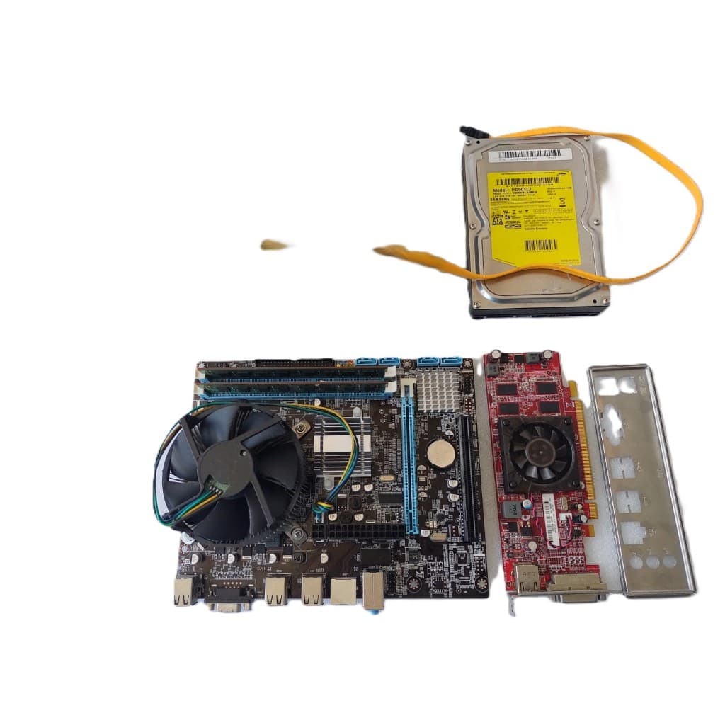 micro 8gb 2 HDs +placa vídeo wifi mouse cabo HDMI cabo vga