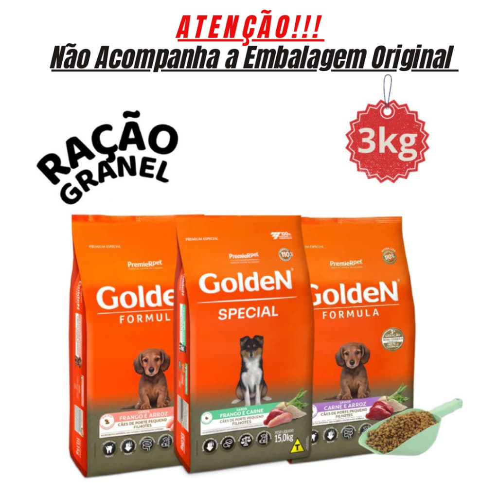 Ração Para Cachorro Filhote Premier Pet Golden Raças Pequenas 3kg