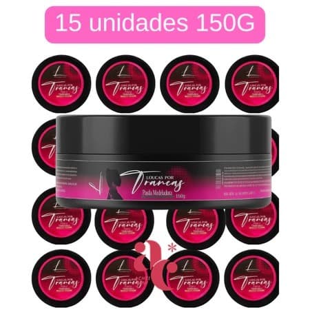 KIT 15 UNIDADES PASTA MODELADORA LOUCAS POR TRANÇAS 150G